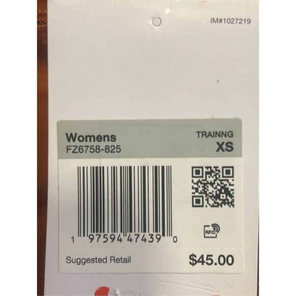 Nike One High Waisted 8" XS Womens Biker Shorts Pockets Rust Orange training - Picture 3 of 3